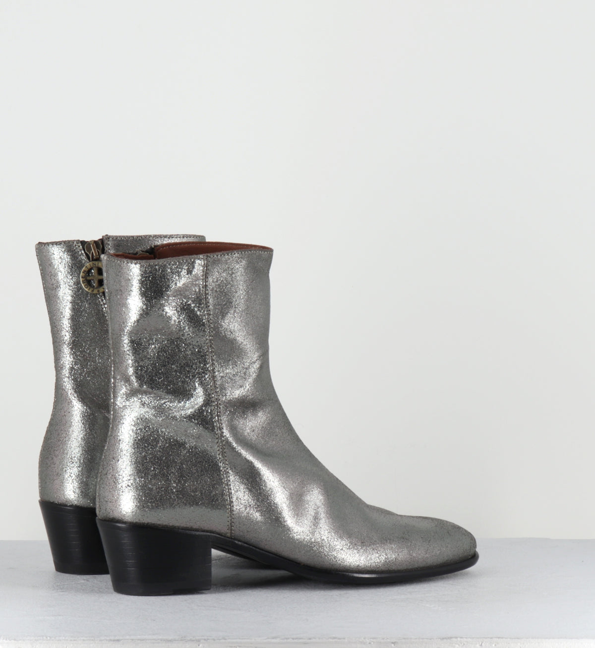 Bottine sen cuir argent - MATTD CANNA DI FUCILE