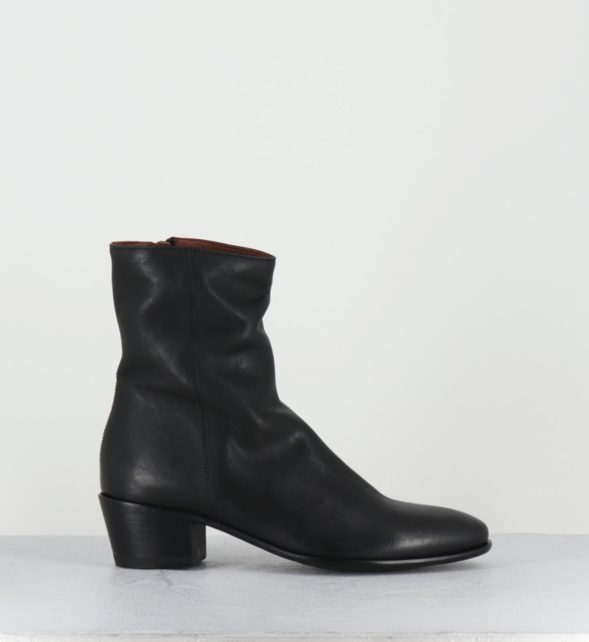 Bottines en cuir noir indie sleaze hedi slimane - MATTD KURNI NERO