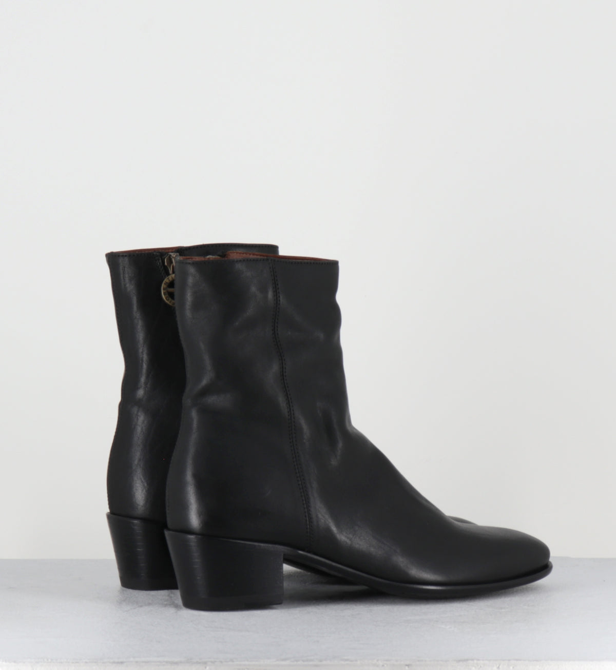 Bottines en cuir noir indie sleaze hedi slimane - MATTD KURNI NERO