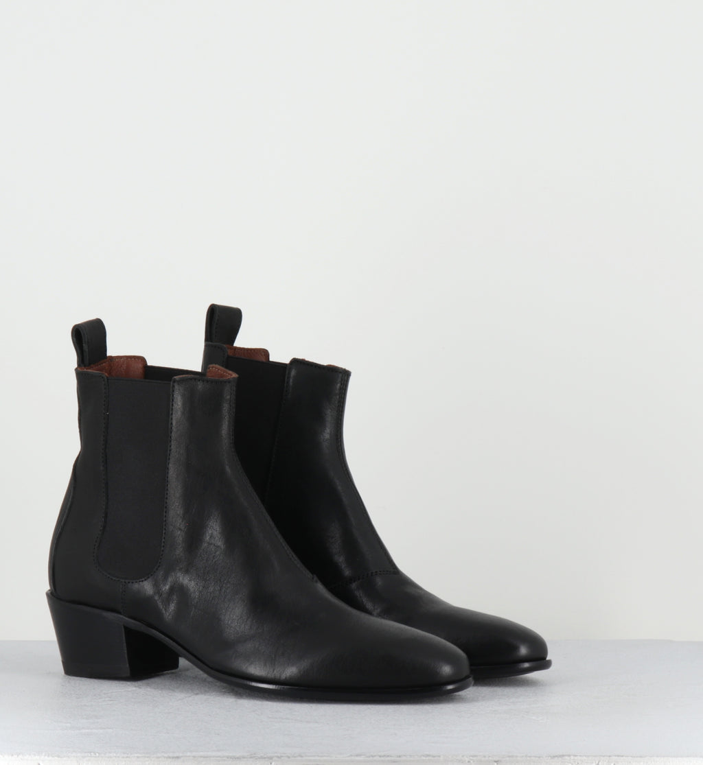 Chealsea boots en cuir noir - MOSTD KURNI NERO