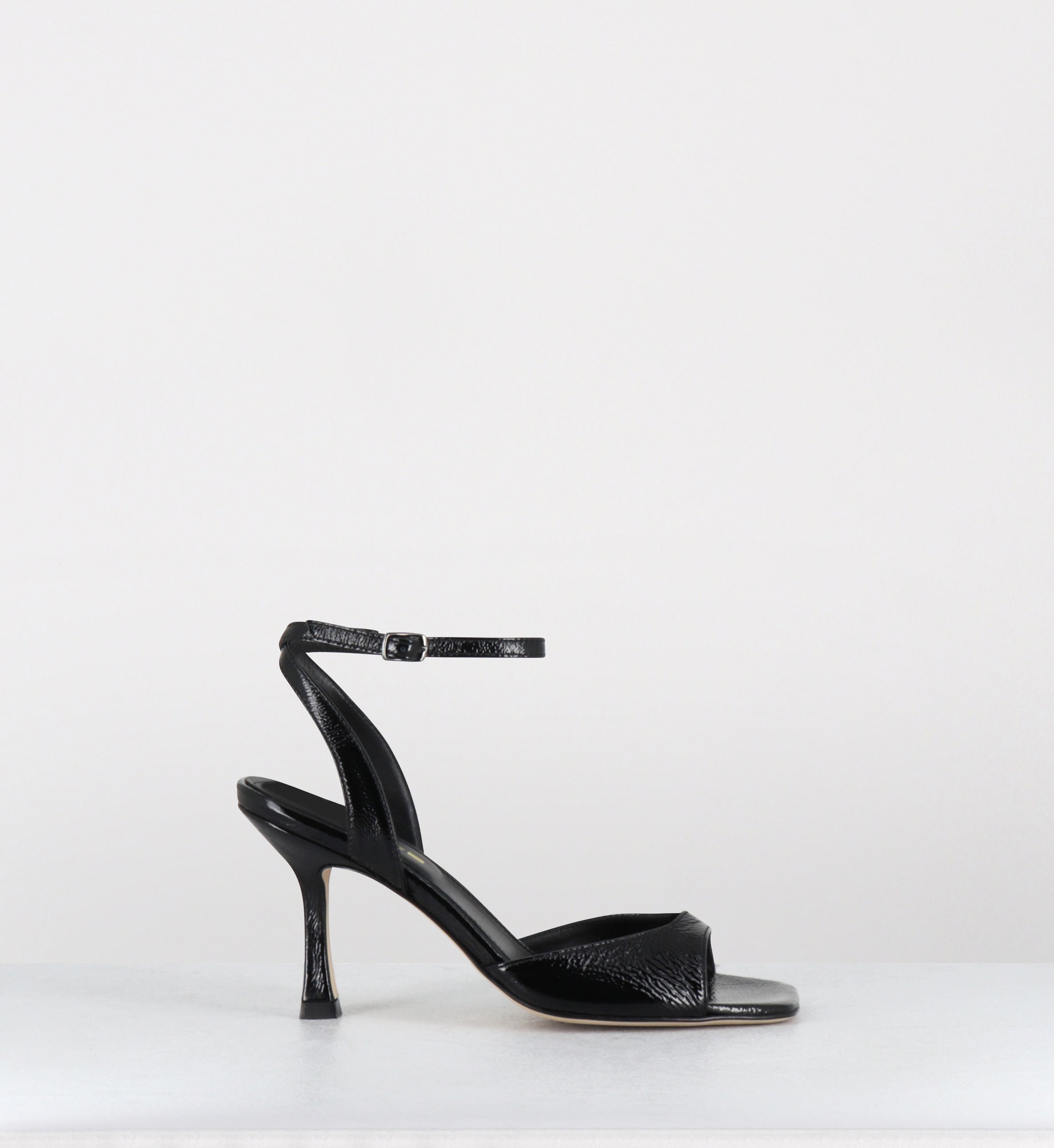 Sandales à talon cuir vernis noir - TOMA NAPLAK NERO