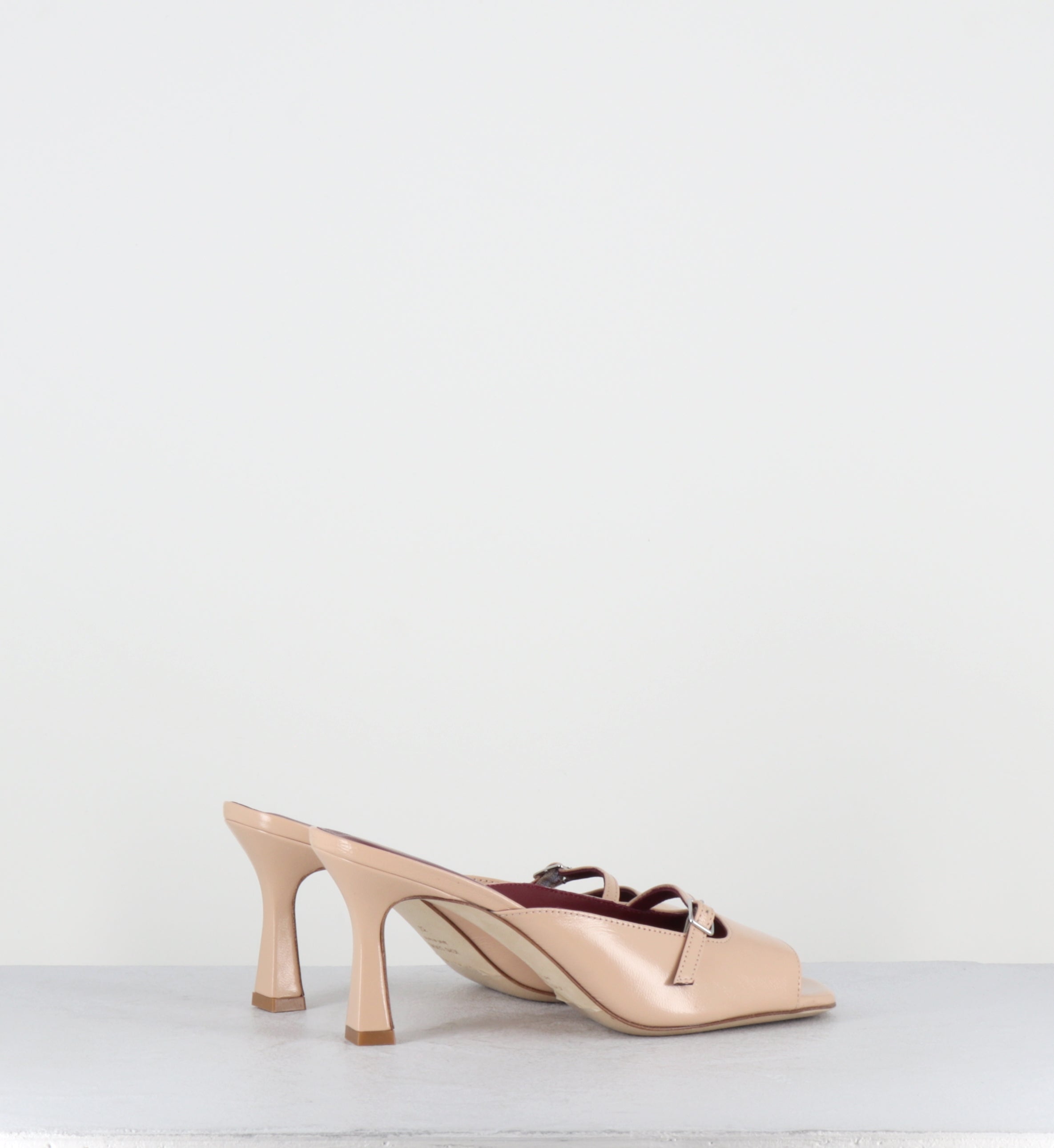 Mules à talon en cuir beige - ABILE VERLUX CATALINA