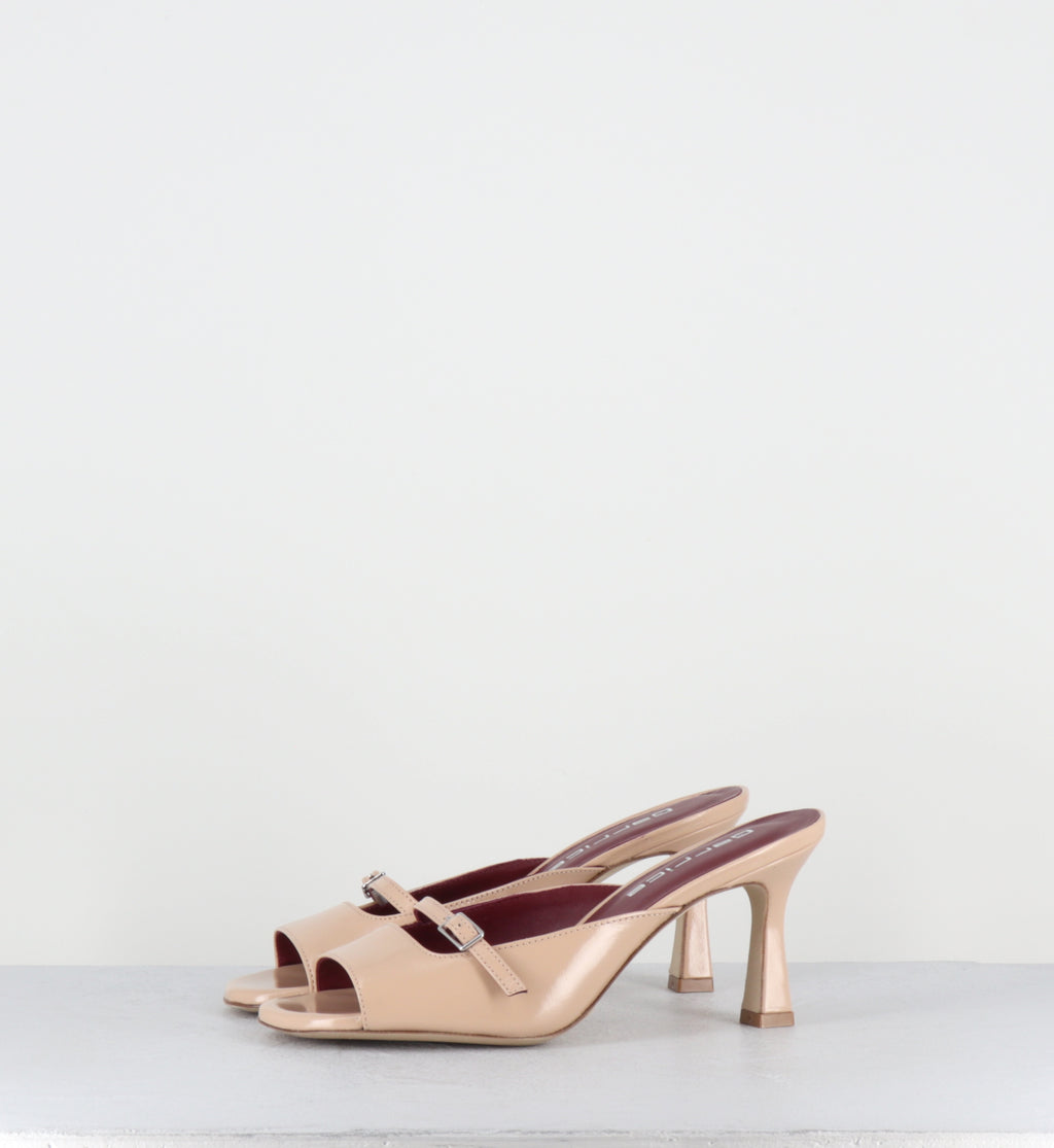 Mules à talon en cuir beige - ABILE VERLUX CATALINA