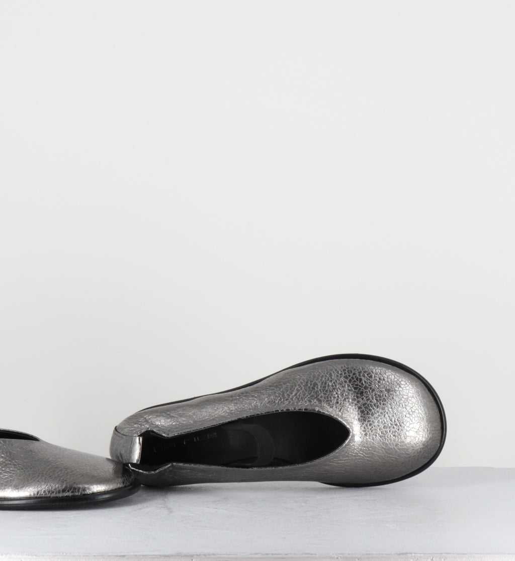 Ballerines à &mastique en cuir argent - ASIA CANNA DI FUCILE