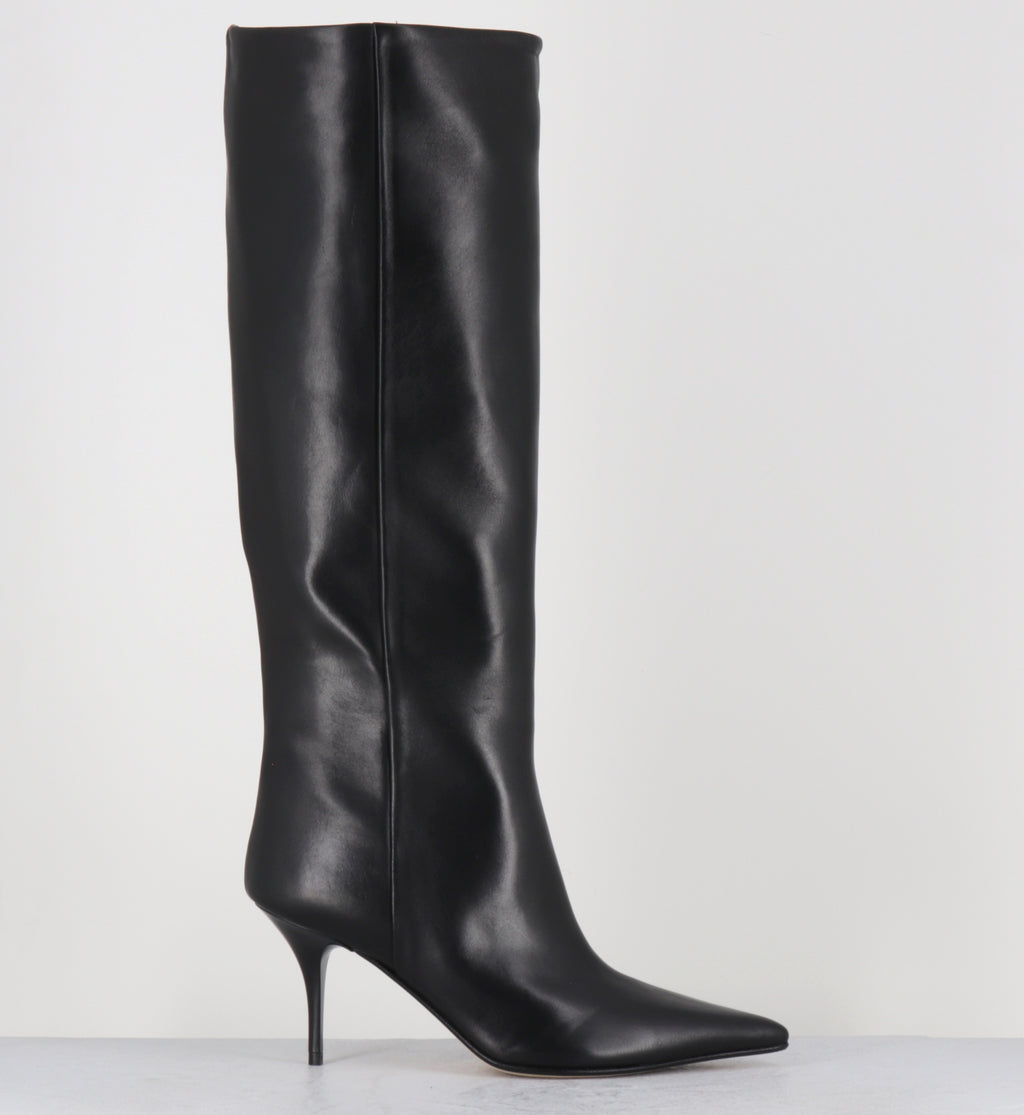 Bottes en cuir noir bout pointu - SICAR VIT SOFT NERO