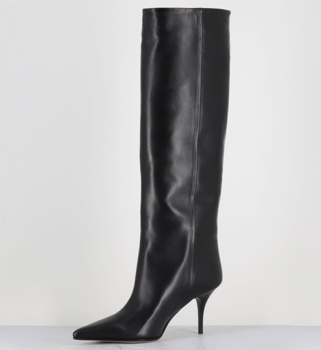 Bottes en cuir noir bout pointu - SICAR VIT SOFT NERO