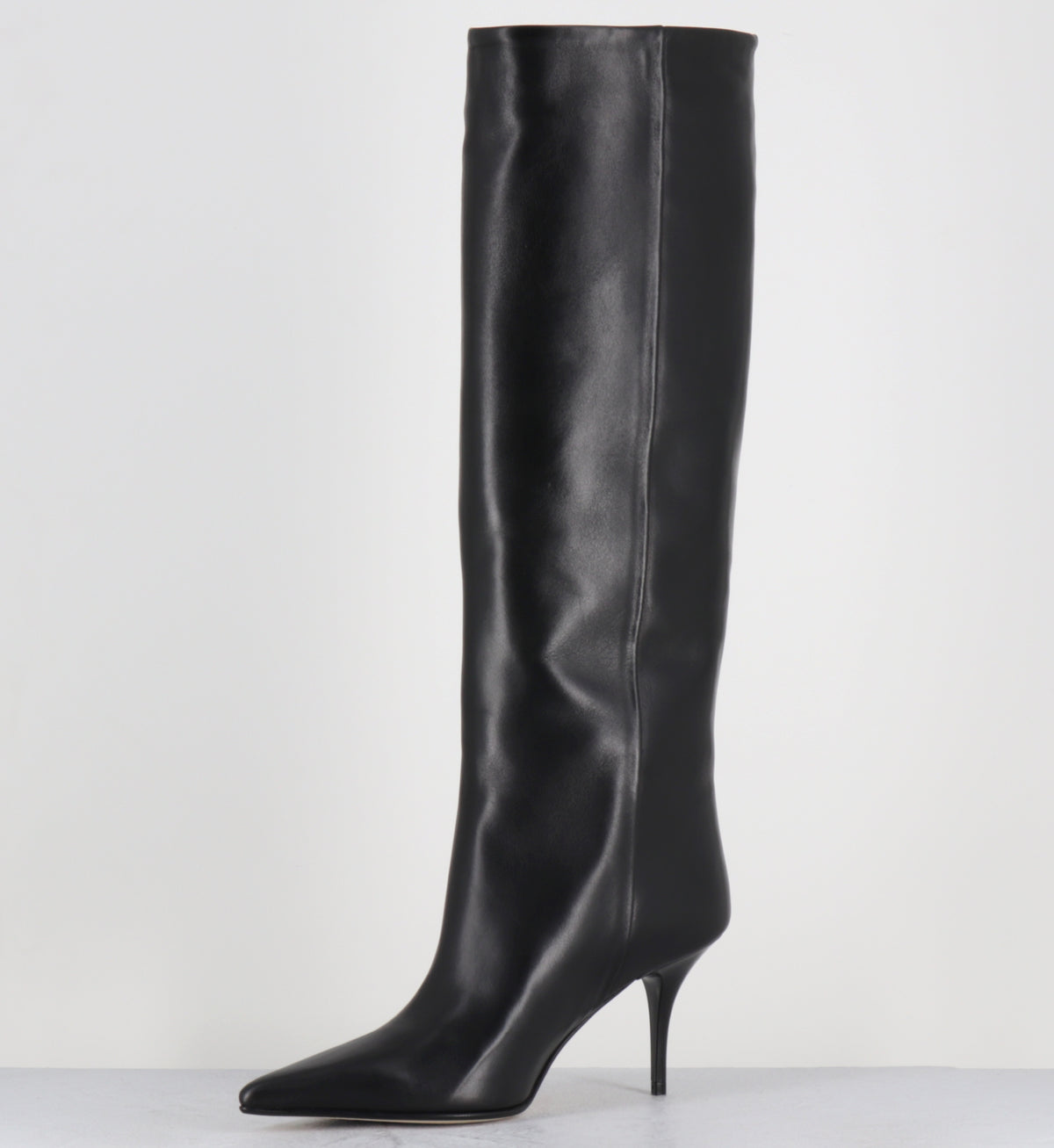 Bottes en cuir noir bout pointu - SICAR VIT SOFT NERO