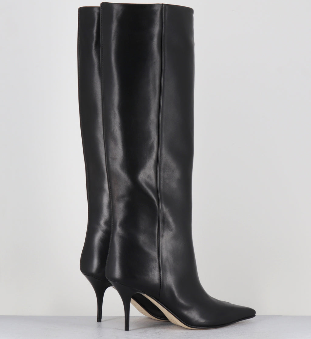 Bottes en cuir noir bout pointu - SICAR VIT SOFT NERO