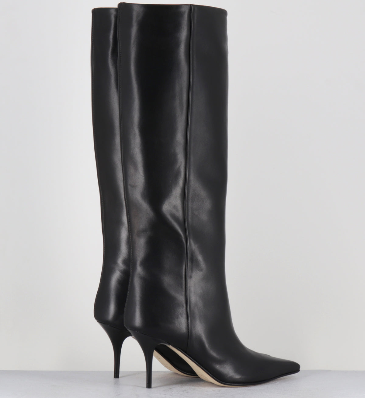 Bottes en cuir noir bout pointu - SICAR VIT SOFT NERO