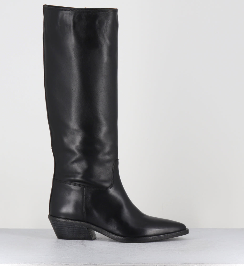 Bottes santiags en cuir noir - COLETTE ASPORT NERO