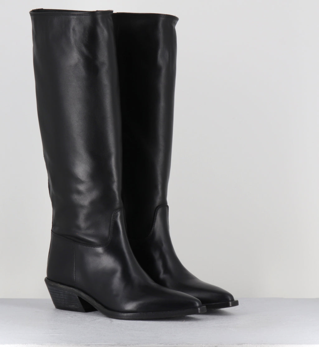 Bottes santiags en cuir noir - COLETTE ASPORT NERO