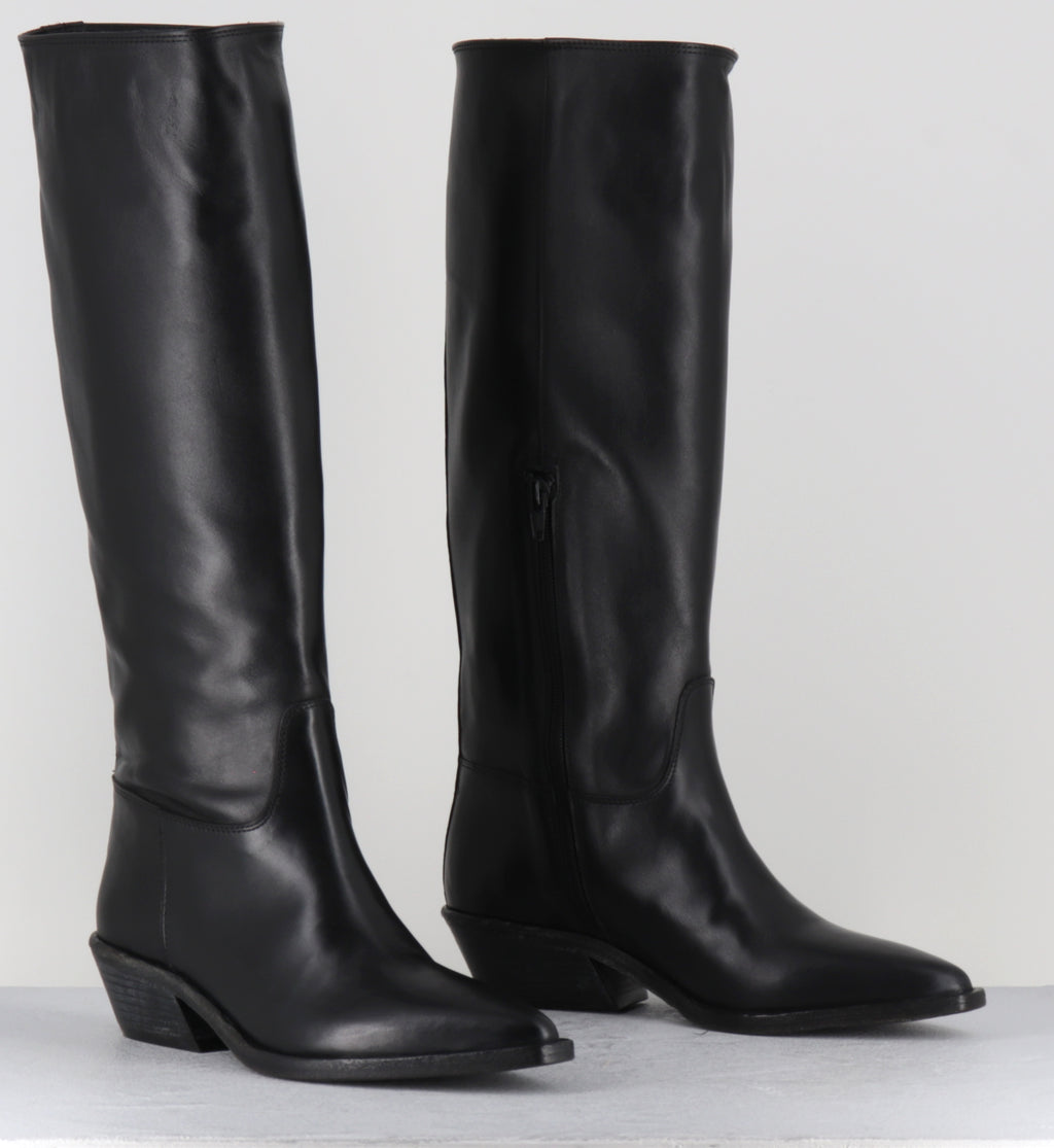 Bottes santiags en cuir noir - COLETTE ASPORT NERO