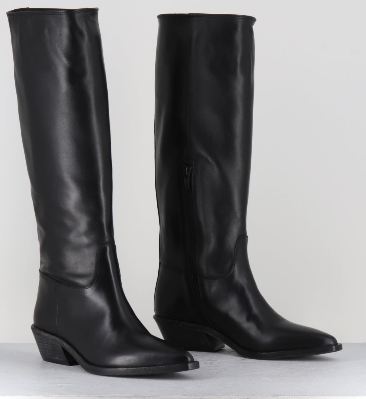 Bottes santiags en cuir noir - COLETTE ASPORT NERO
