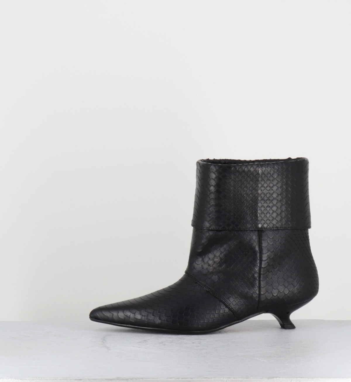 Bottines pointues serpent noir - ESSA COBRA NERO