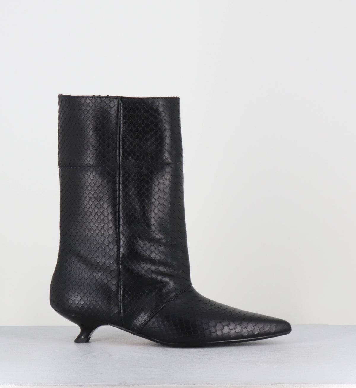 Bottines pointues serpent noir - ESSA COBRA NERO