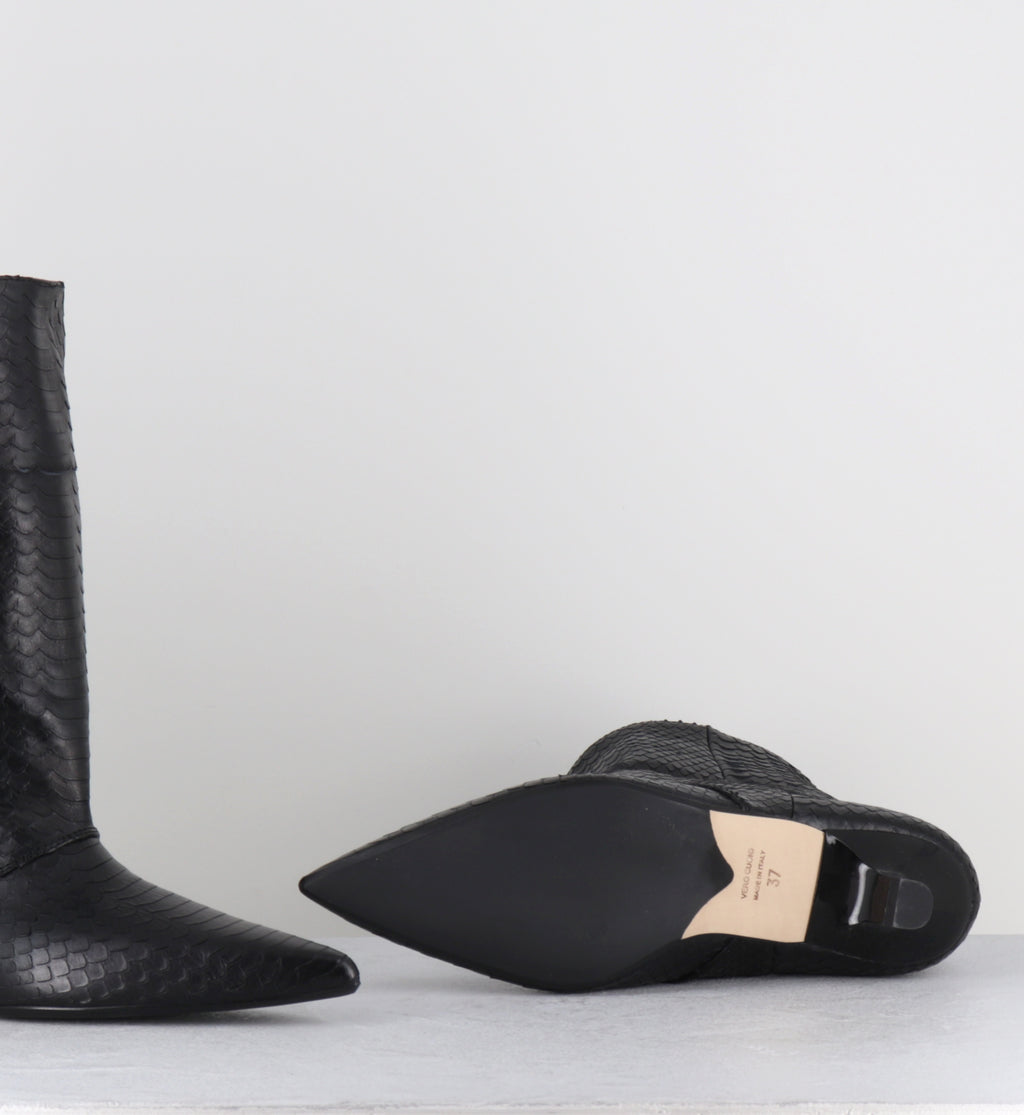 Bottines pointues serpent noir - ESSA COBRA NERO