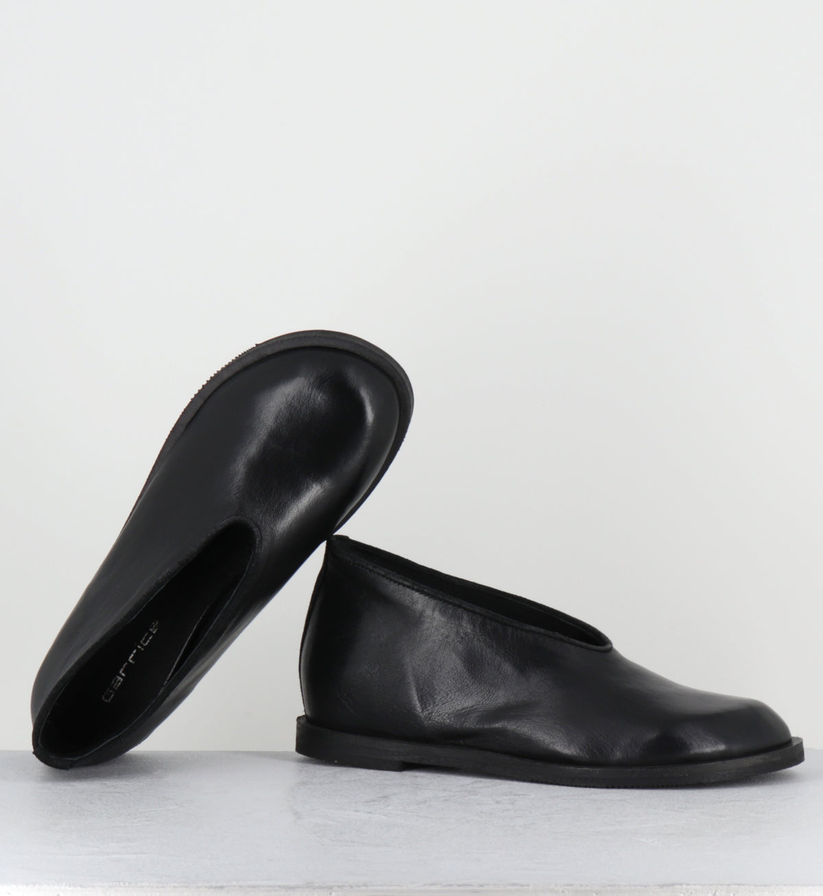 Ballerines compensées en cuir noir - JOLA MISSOURI NERO