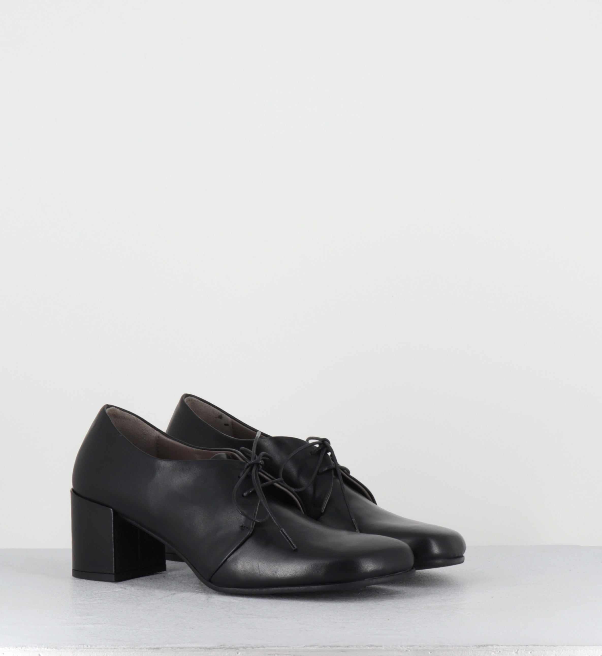 Chaussures à lacets en cuir noir - ANDRA POSEIDON NERO