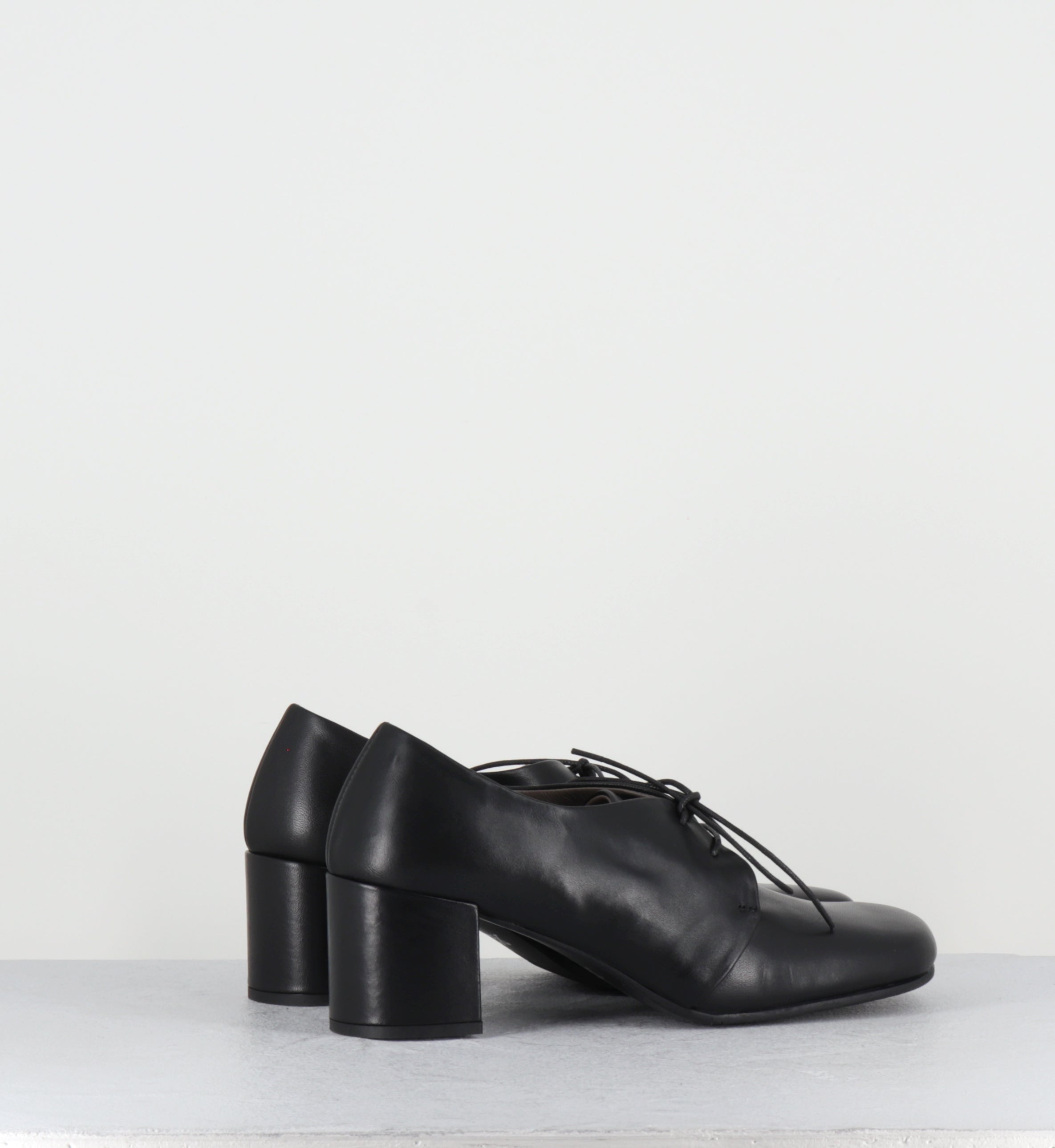 Chaussures à lacets en cuir noir - ANDRA POSEIDON NERO