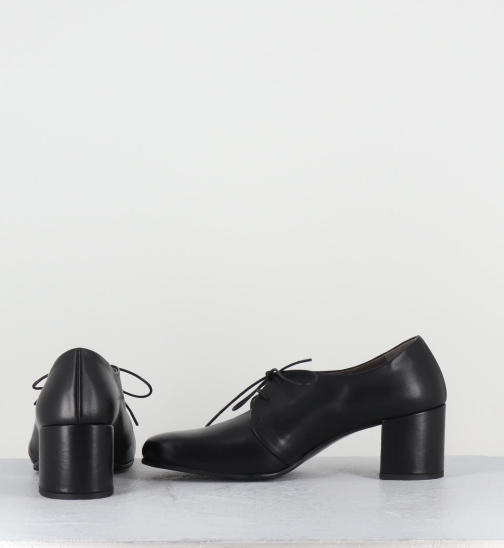Chaussures à lacets en cuir noir - ANDRA POSEIDON NERO