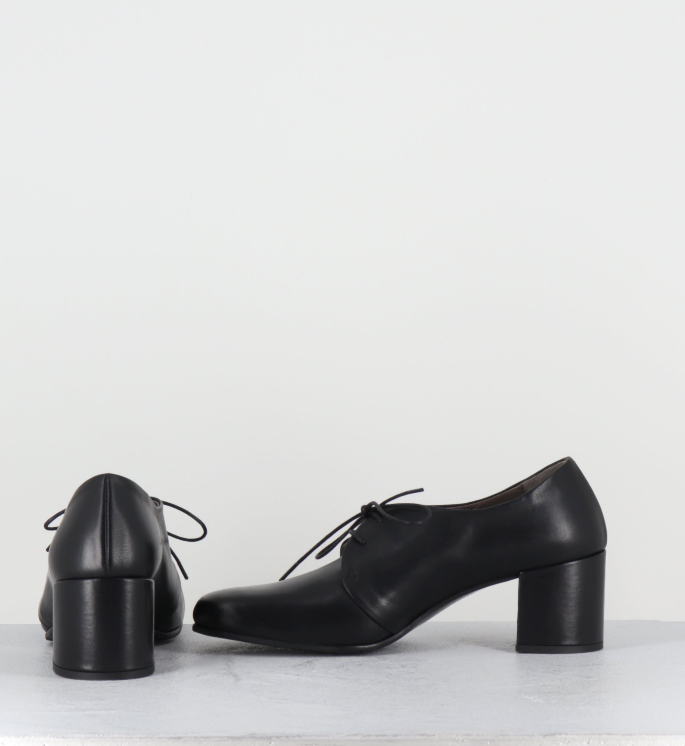 Chaussures à lacets en cuir noir - ANDRA POSEIDON NERO