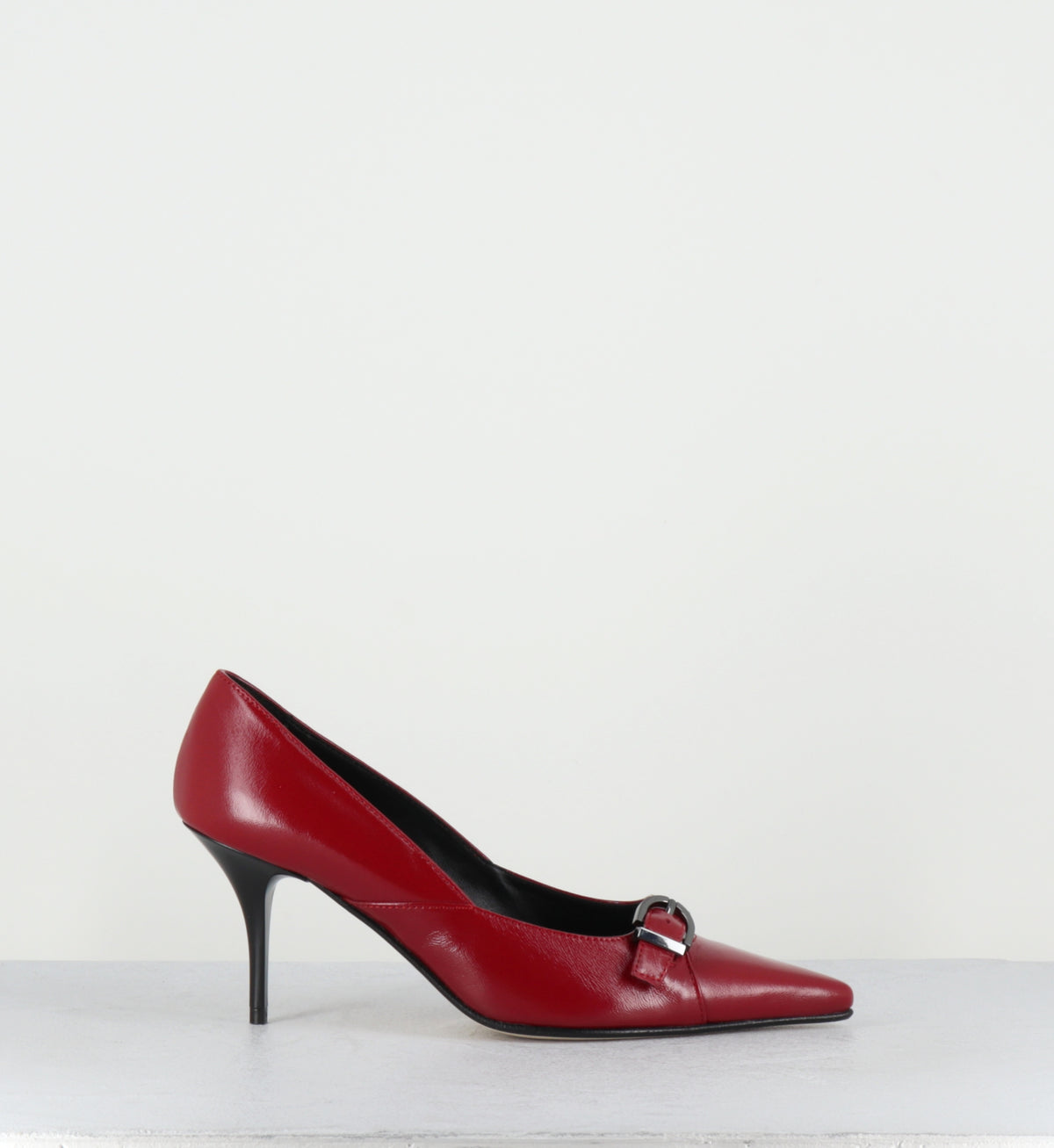 Escarpins pointu cuir rouge talon haut - SICOR VERLUX ROSSO