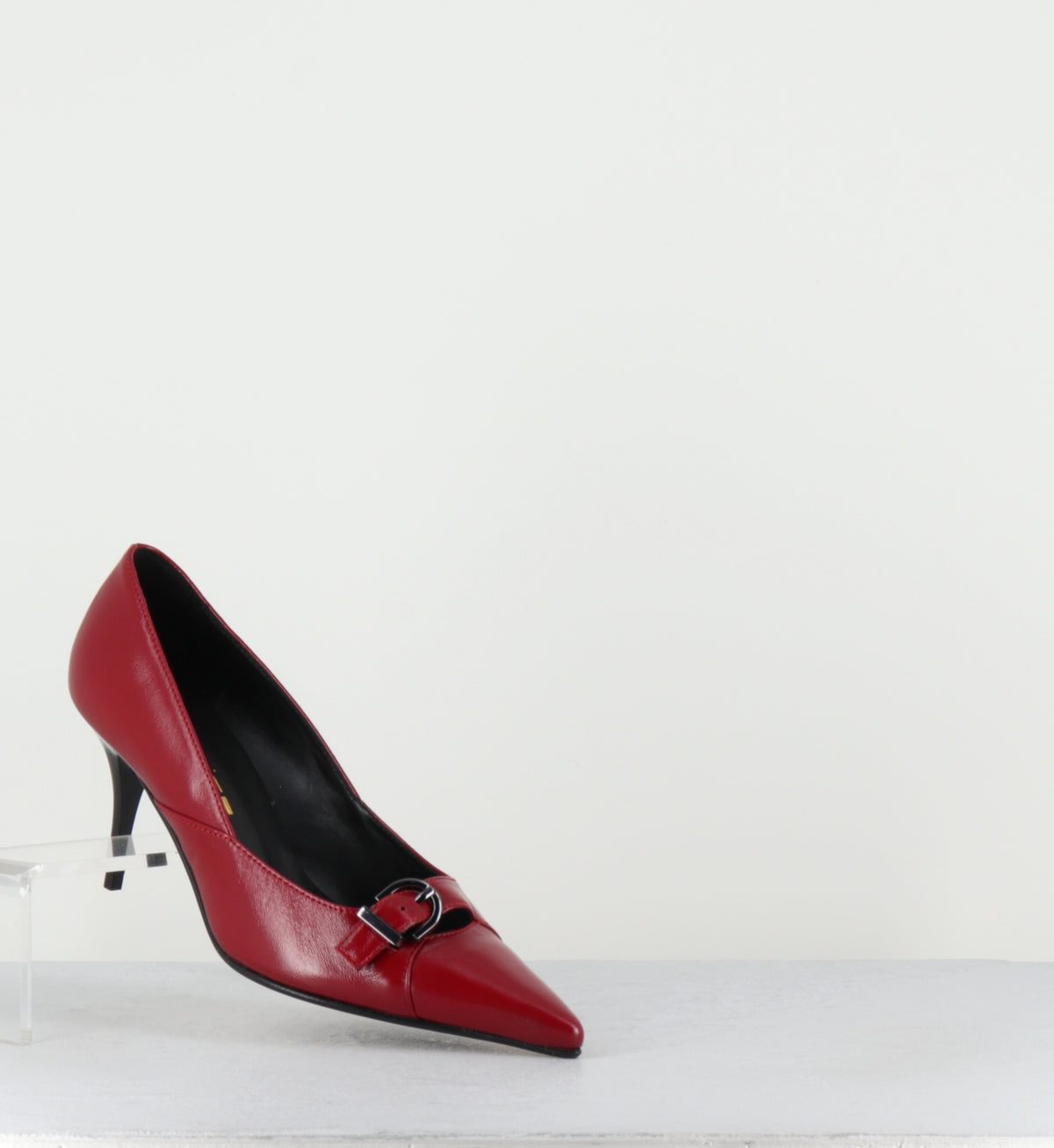 Escarpins pointu cuir rouge talon haut - SICOR VERLUX ROSSO