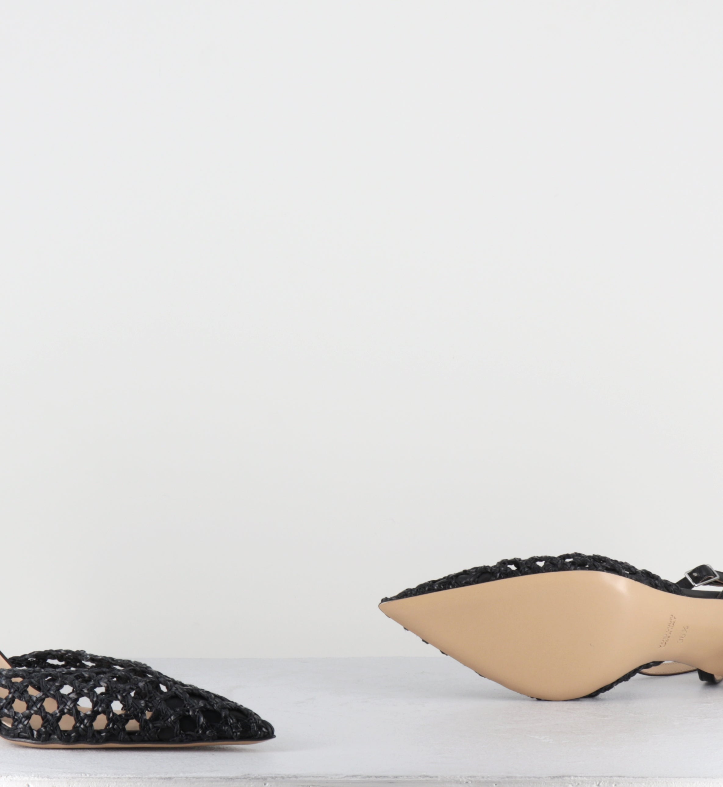 Escarpins en cuir tressé noir - MUST VITELLO NERO