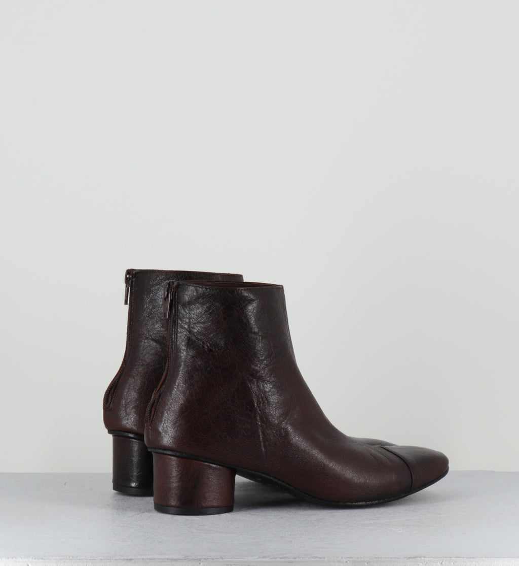Boots en cuir marron petit talon - ORMI NANCY ESPRESSO