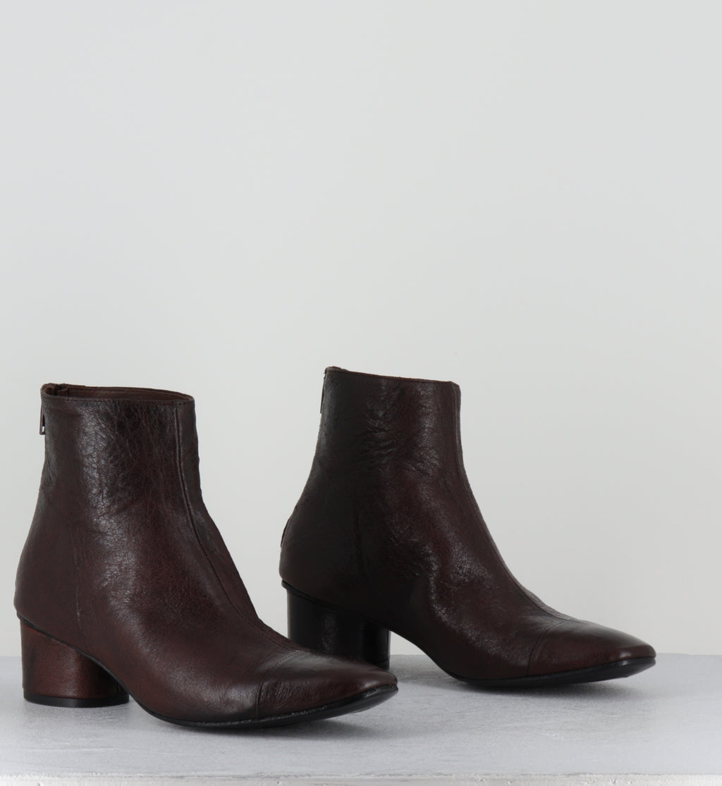 Boots en cuir marron petit talon - ORMI NANCY ESPRESSO