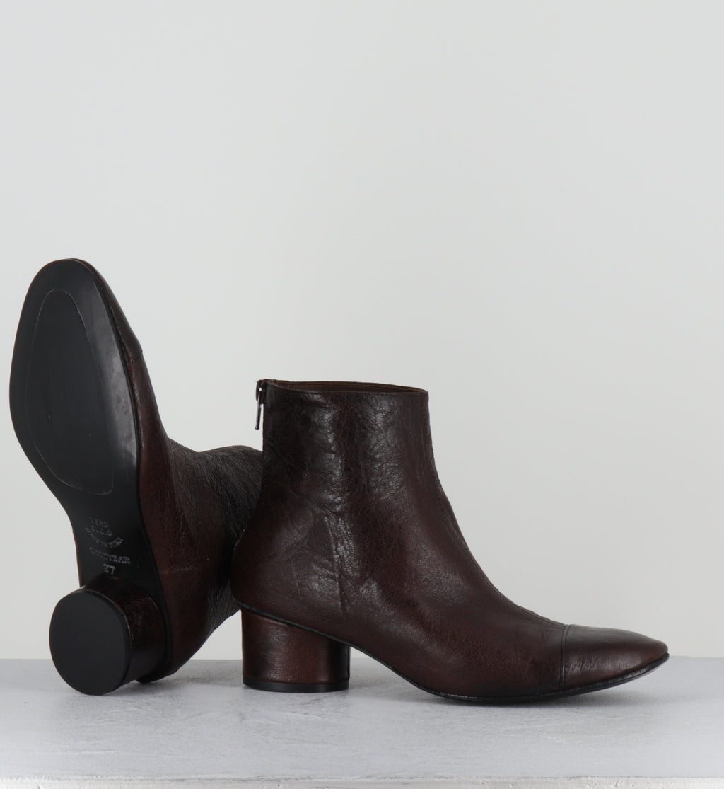 Boots en cuir marron petit talon - ORMI NANCY ESPRESSO