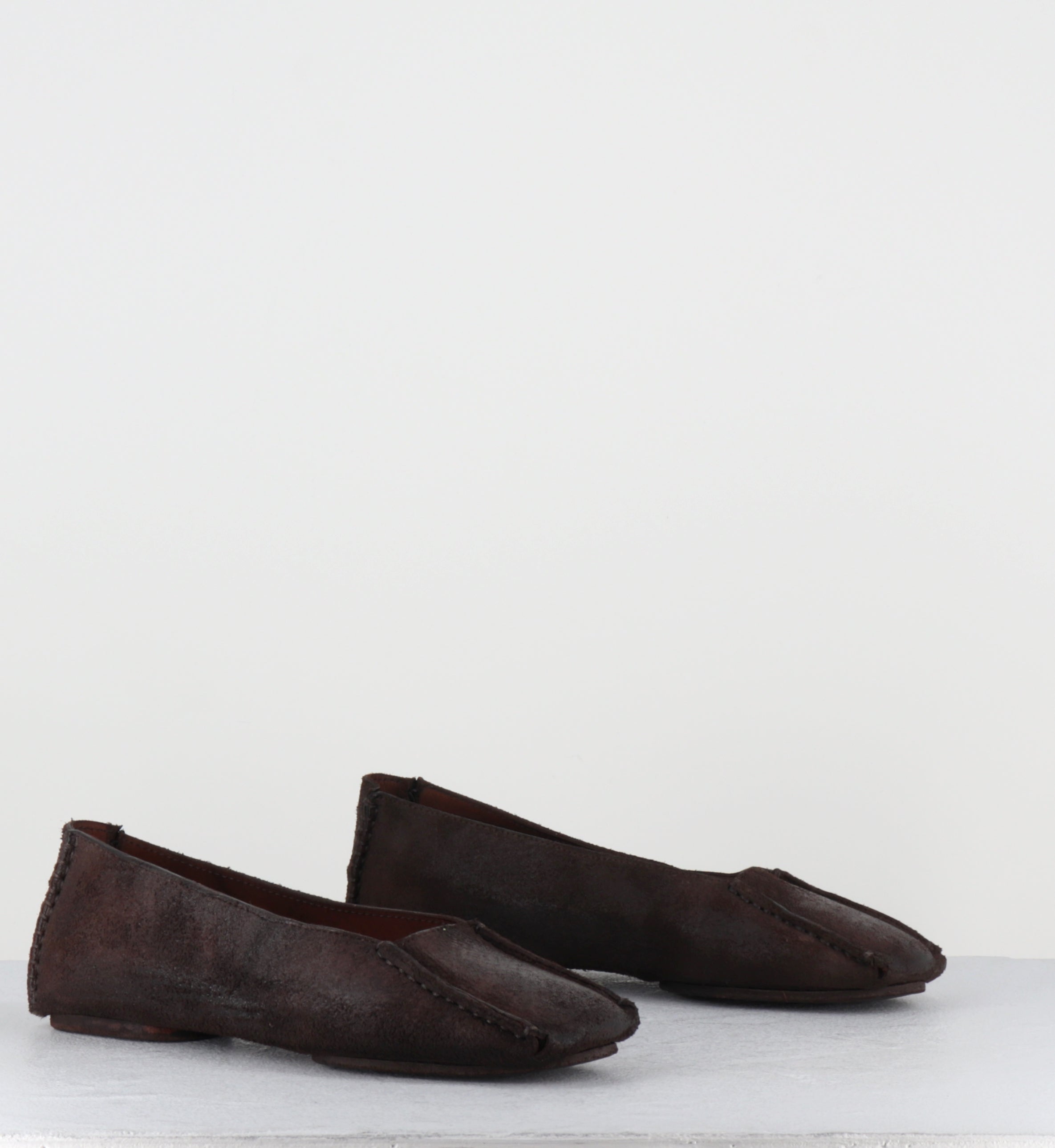 Ballerines en daim gras marron - GAME TINTA FONDENTE