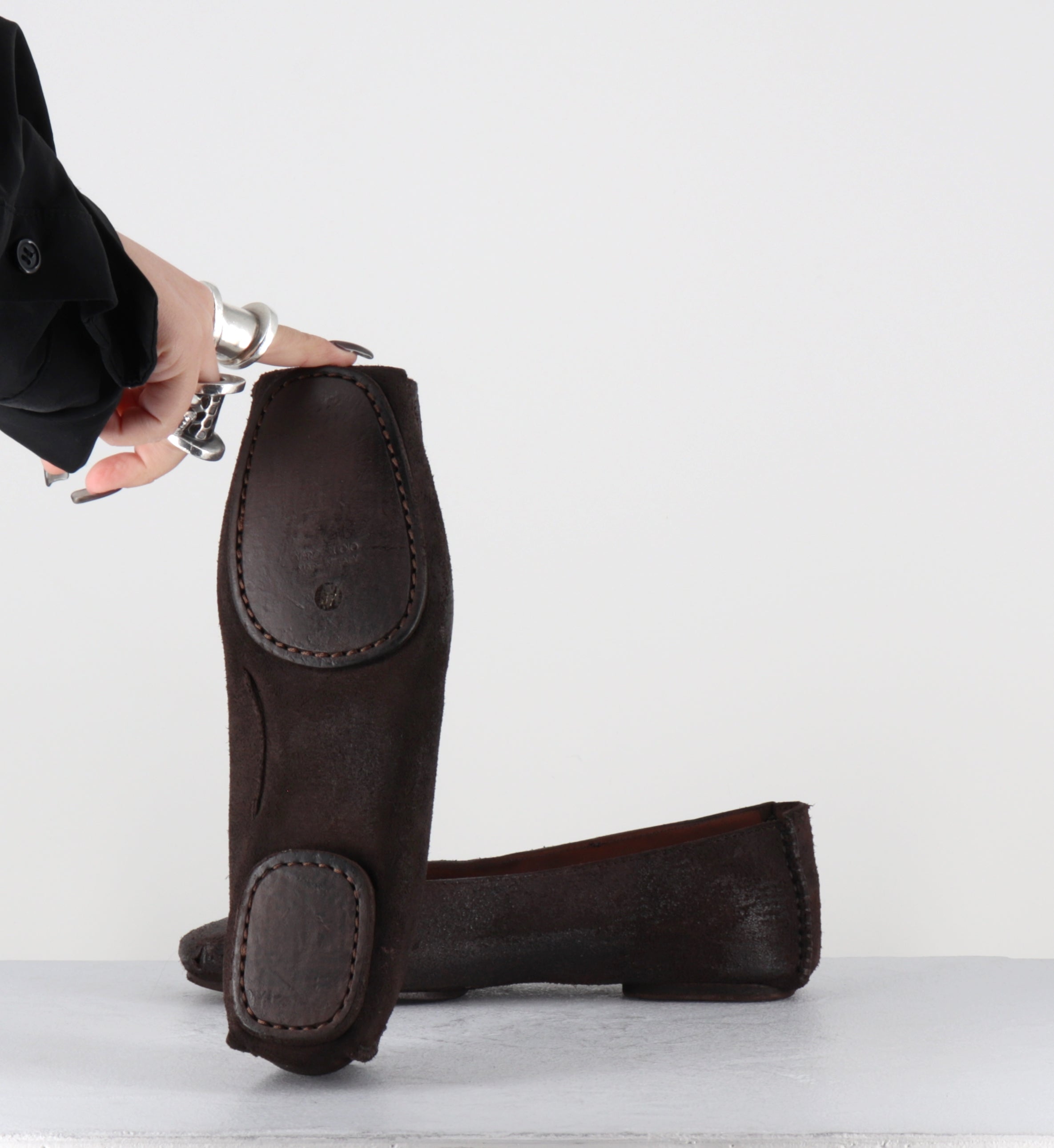 Ballerines en daim gras marron - GAME TINTA FONDENTE