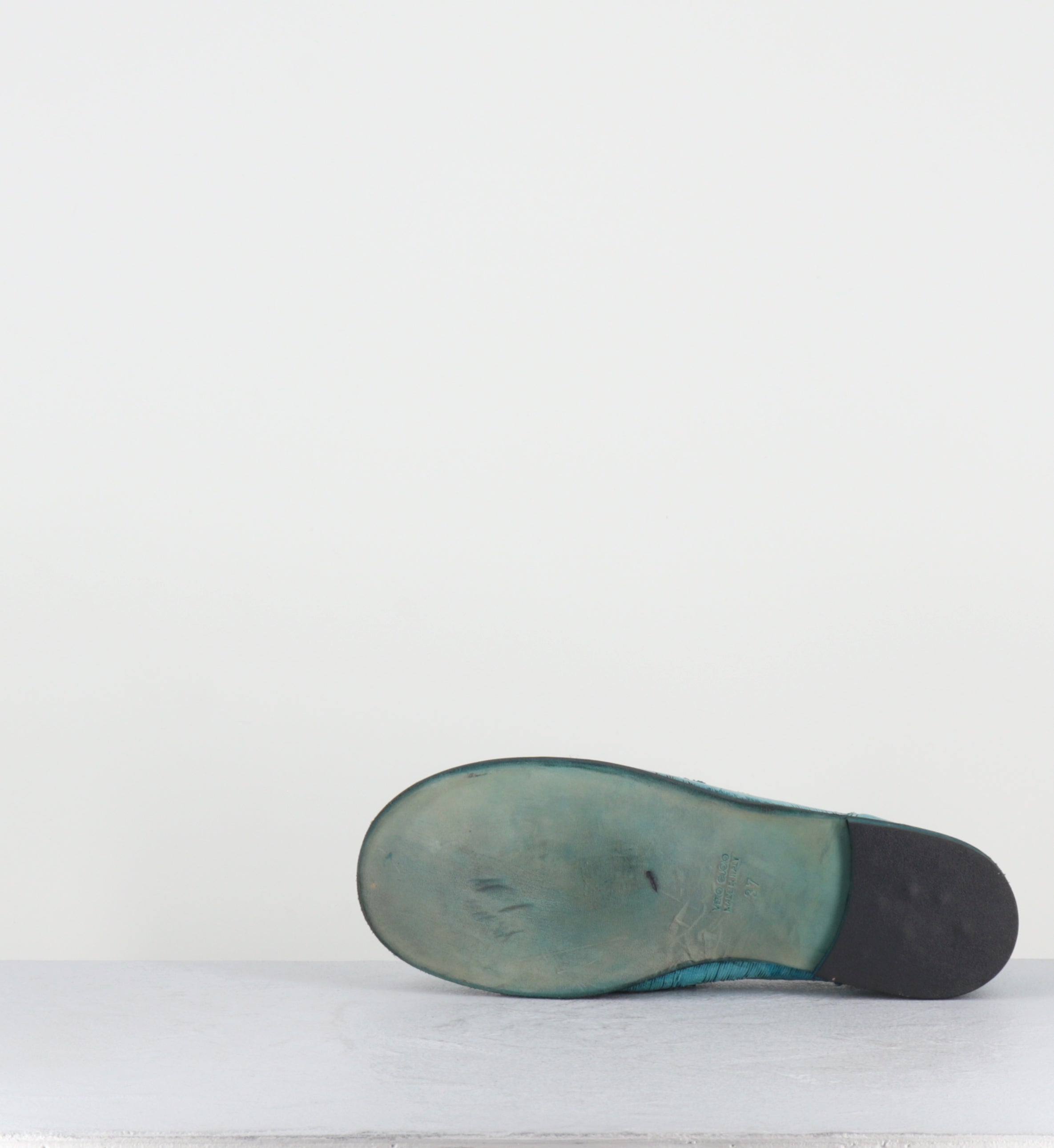 Mocassins en cuir bleu ciel turquoise - SALAI INTAGLI TEMPESTA