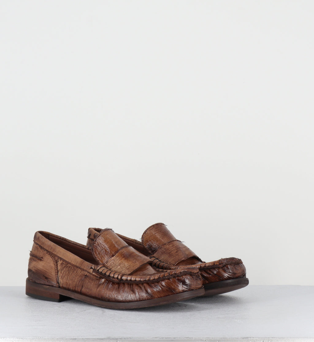 Mocassins en cuir marron - SALAI INTAGLI FONDENTE