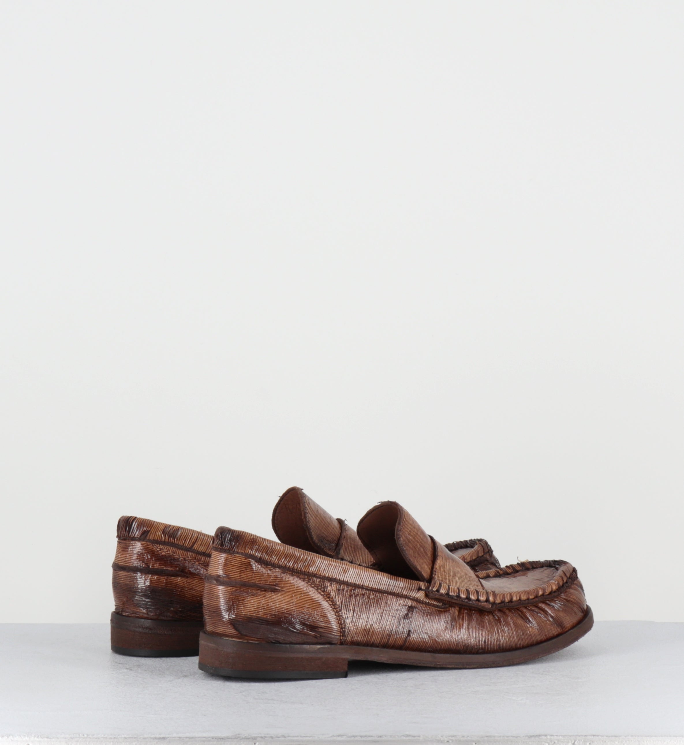 Mocassins en cuir marron - SALAI INTAGLI FONDENTE