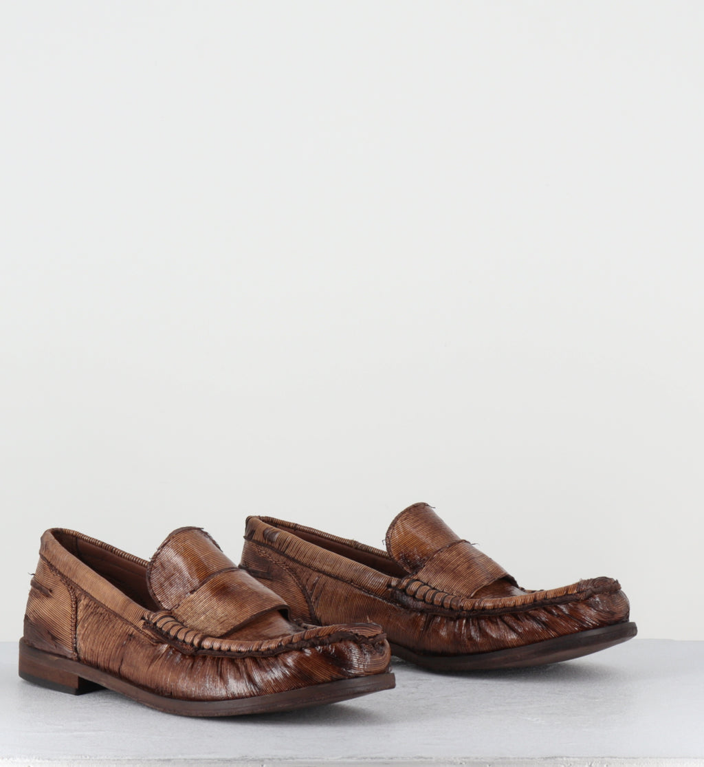 Mocassins en cuir marron - SALAI INTAGLI FONDENTE
