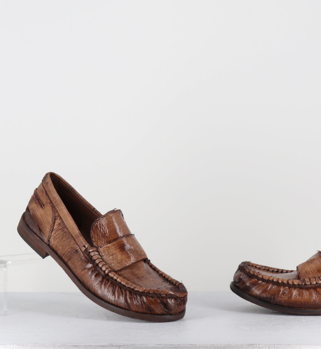 Mocassins en cuir marron - SALAI INTAGLI FONDENTE