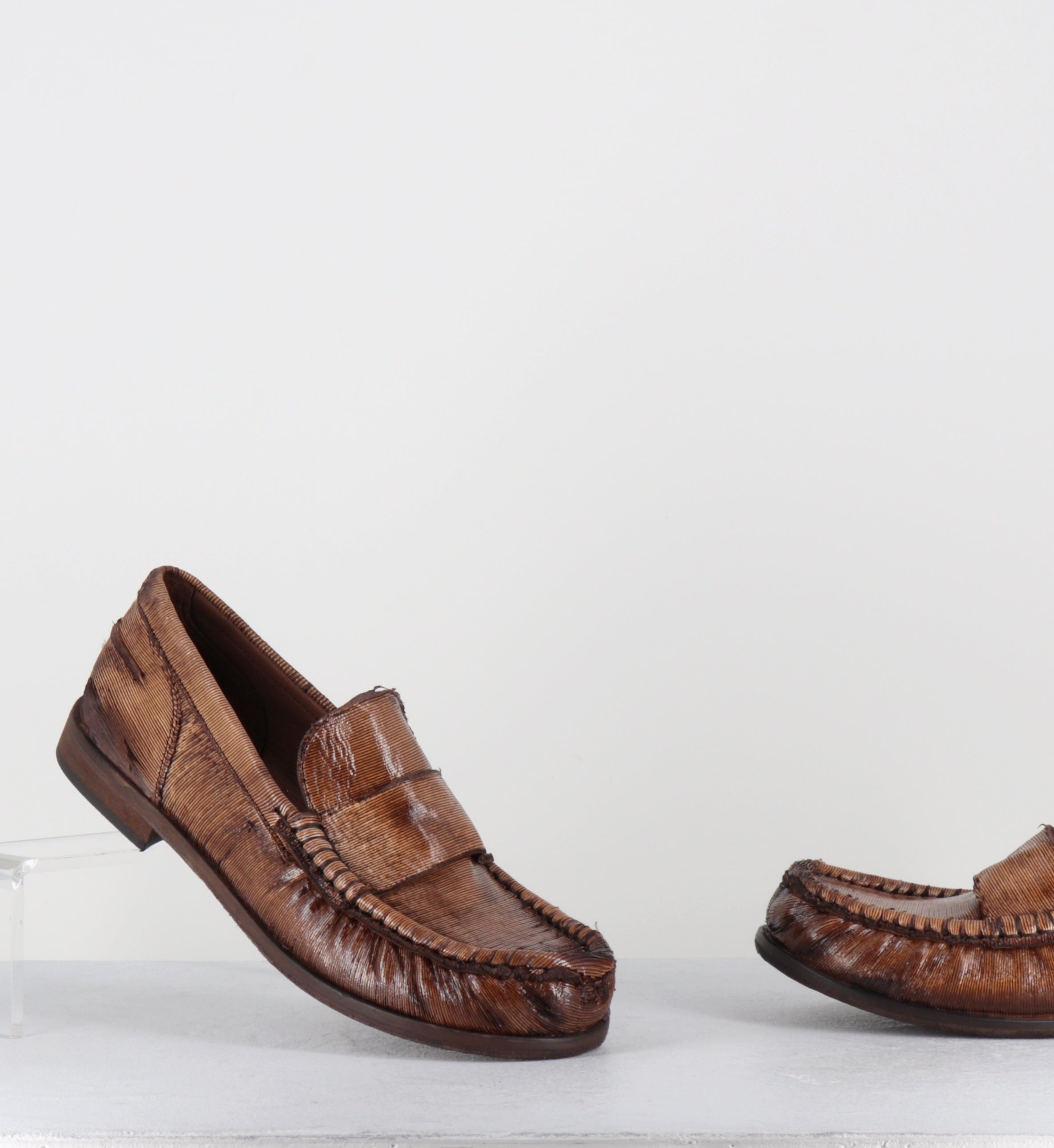 Mocassins en cuir marron - SALAI INTAGLI FONDENTE