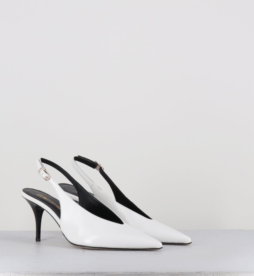 Escarpins vernis noir pointu - ONDIA VERLUX BIANCO