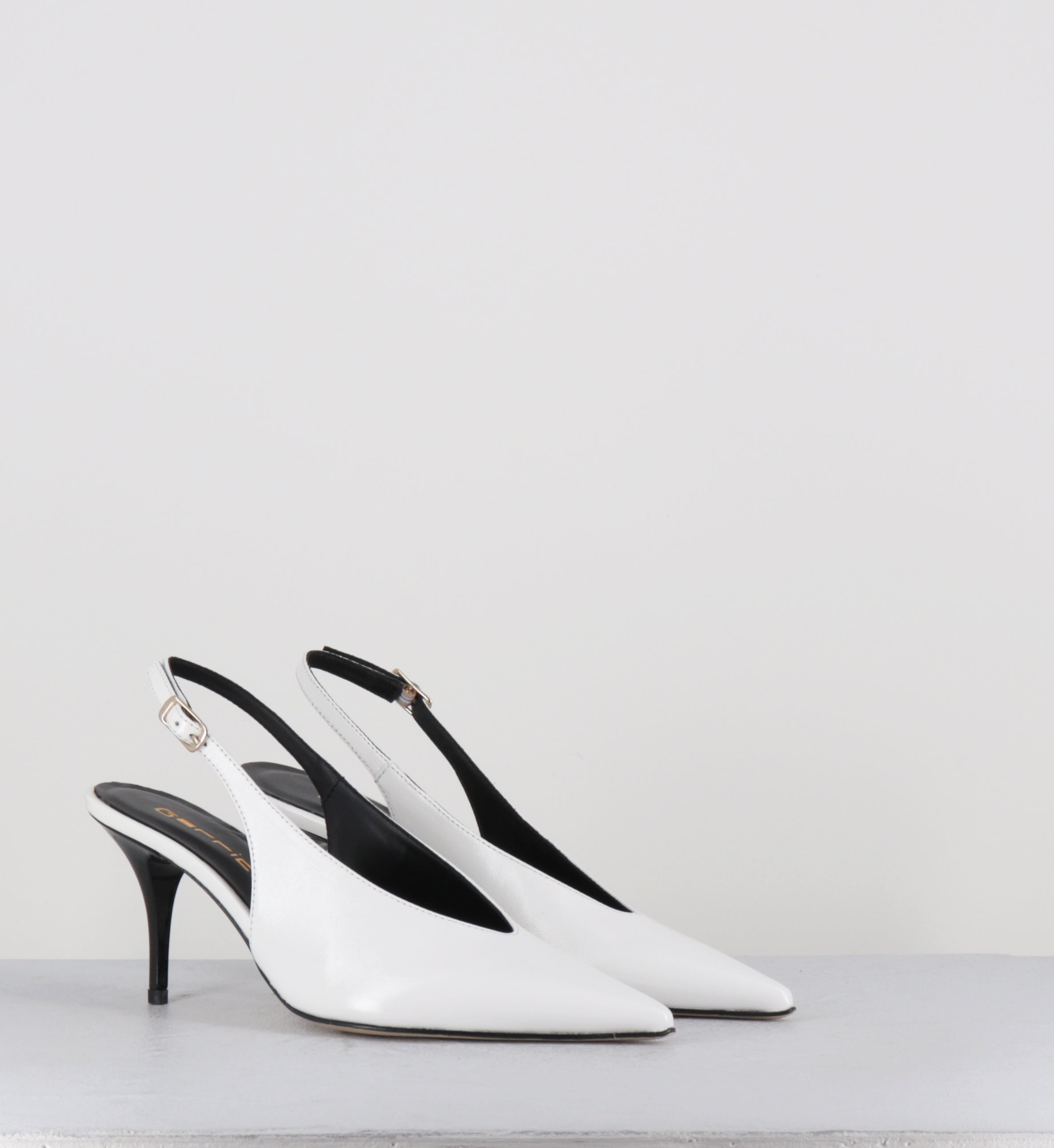 Escarpins vernis noir pointu - ONDIA VERLUX BIANCO