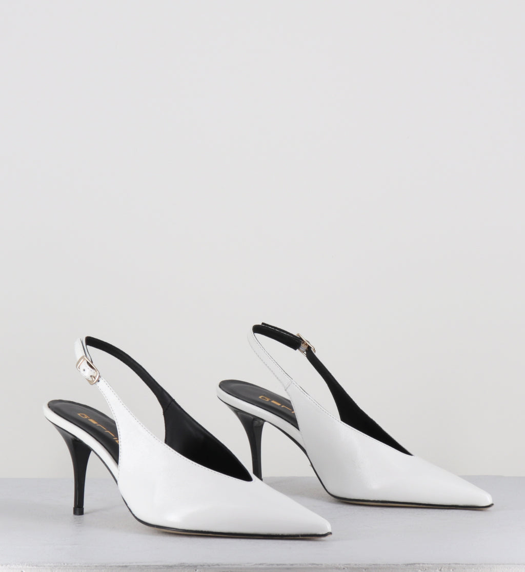 Escarpins vernis noir pointu - ONDIA VERLUX BIANCO