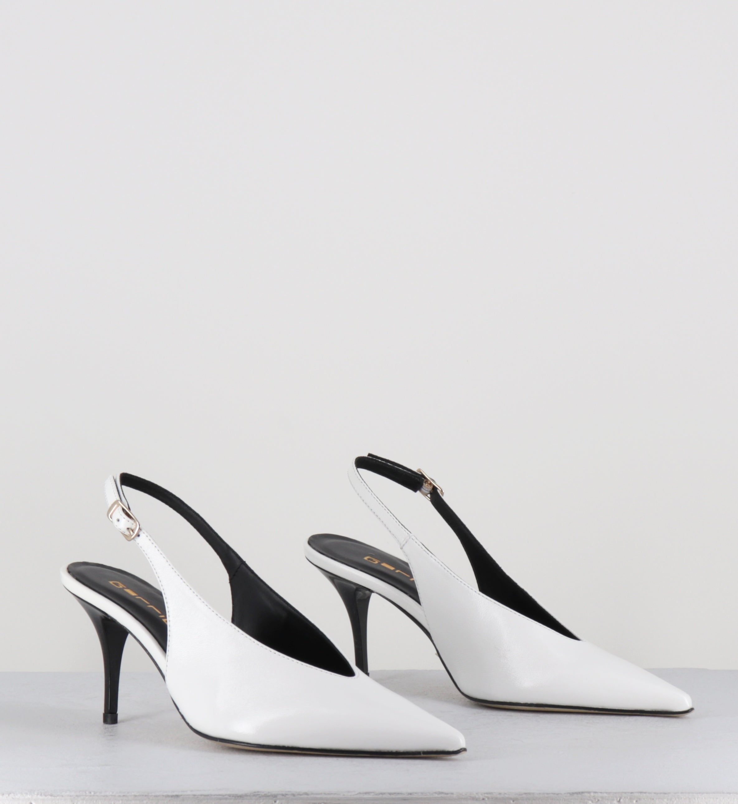 Escarpins vernis noir pointu - ONDIA VERLUX BIANCO