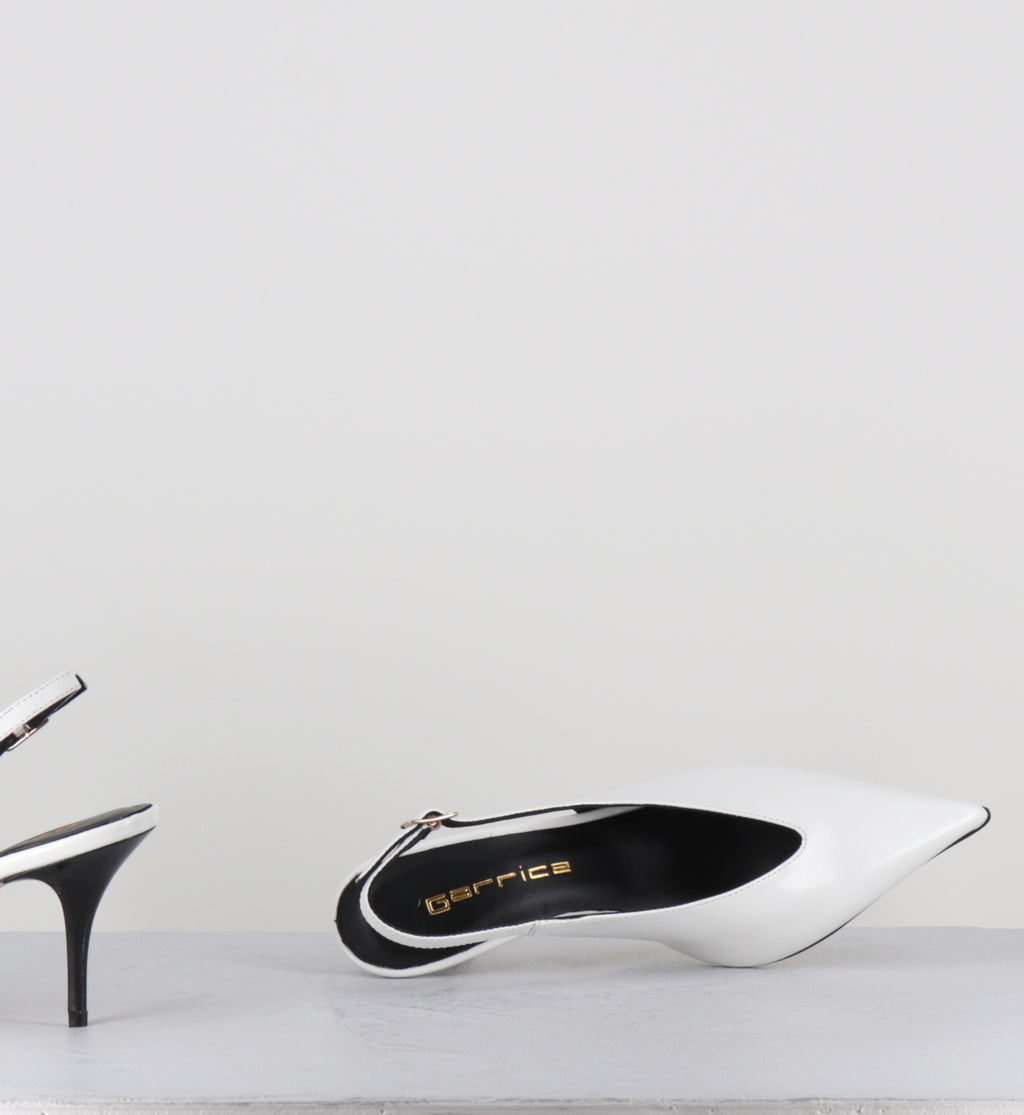 Escarpins vernis noir pointu - ONDIA VERLUX BIANCO