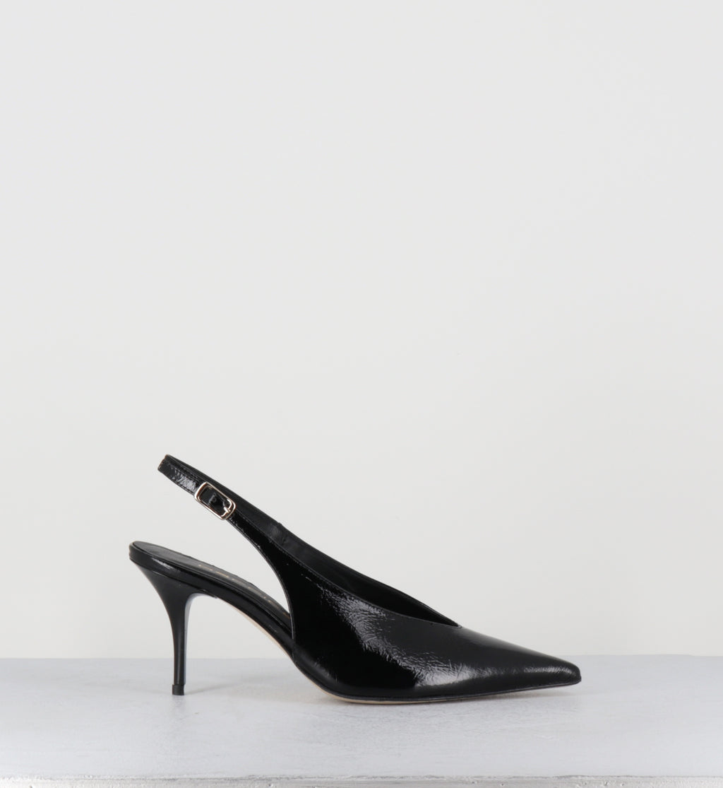 Escarpins slingback pointu - ONDIA VERLUX NERO