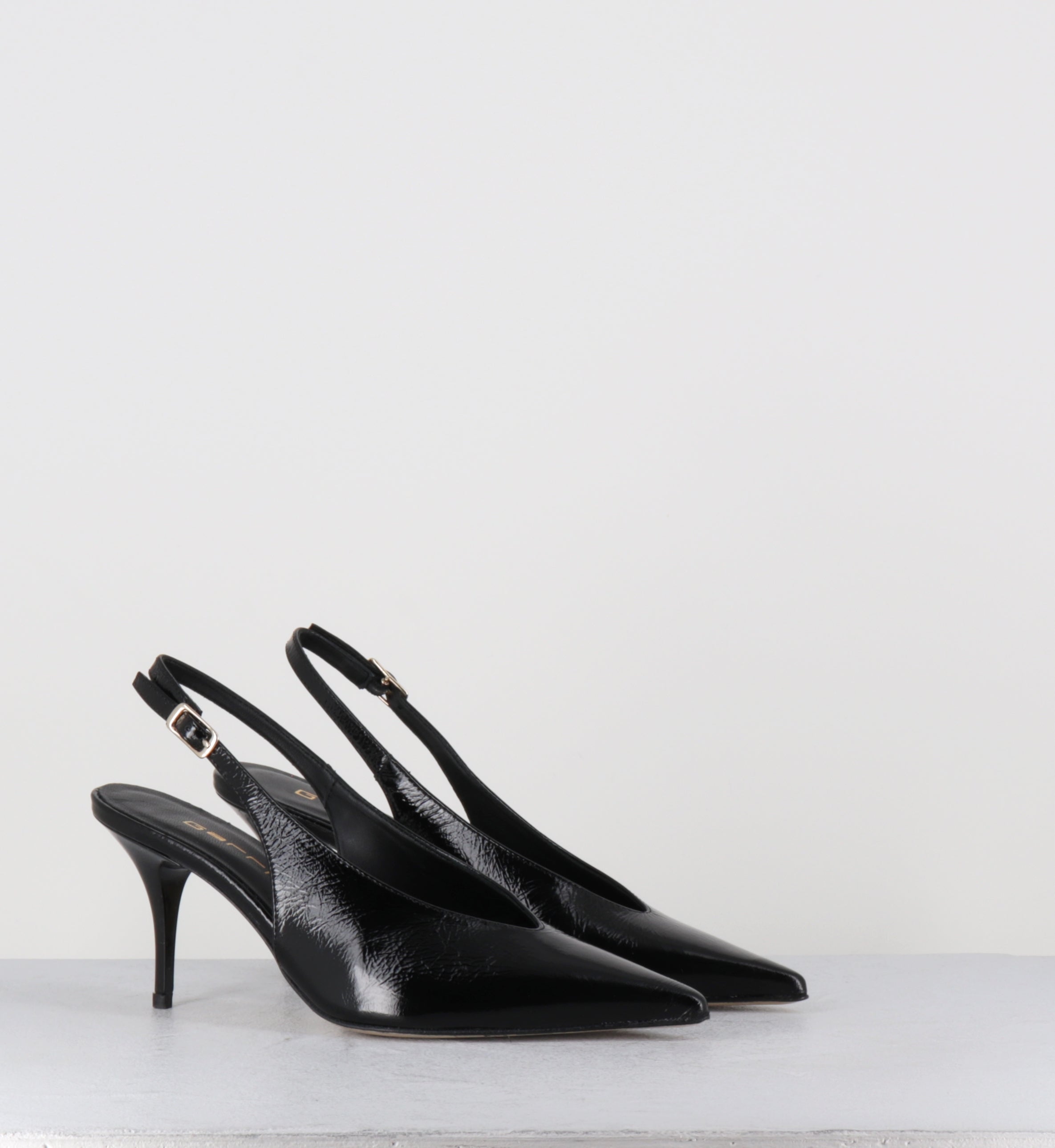 Escarpins slingback pointu - ONDIA VERLUX NERO