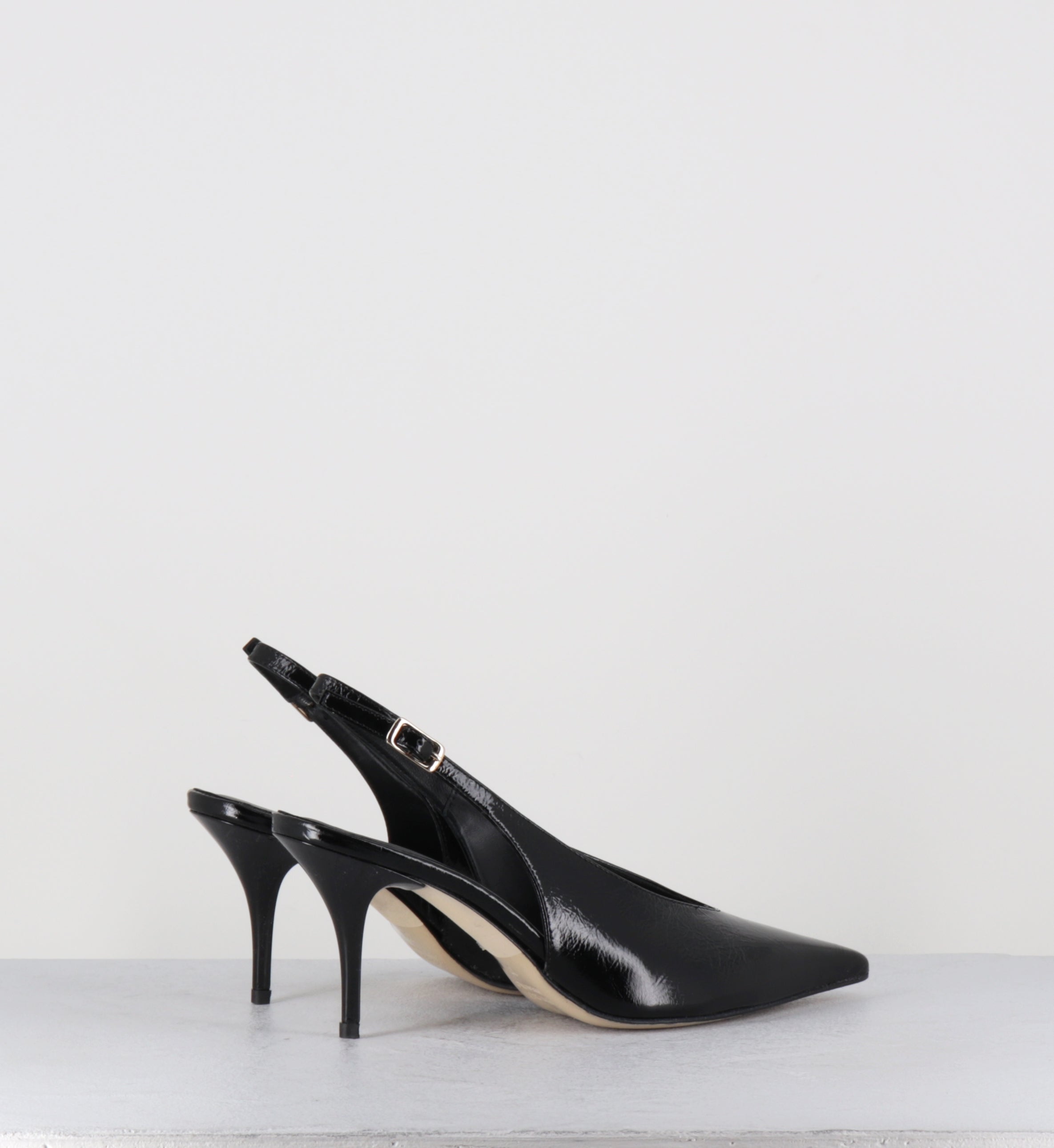 Escarpins slingback pointu - ONDIA VERLUX NERO