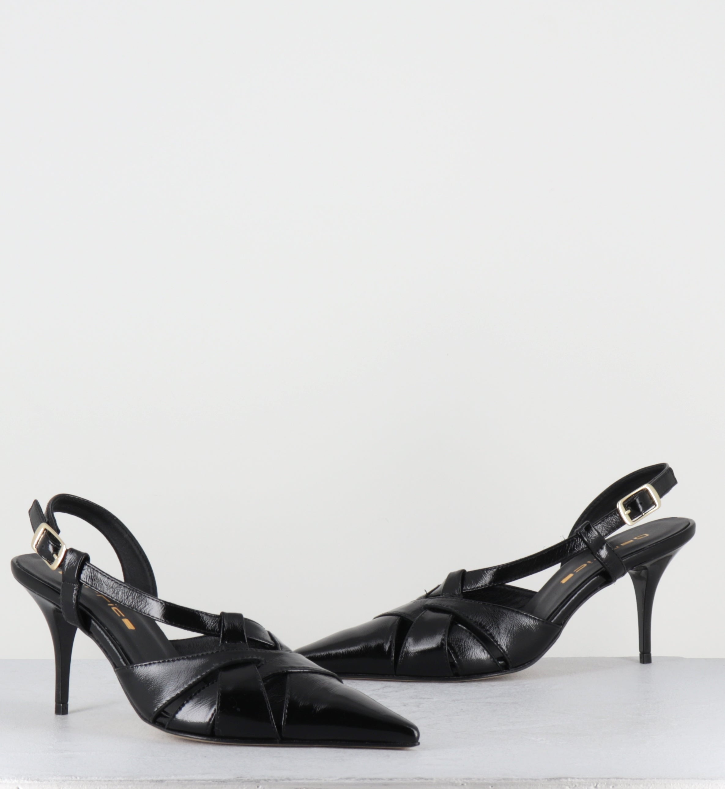 Escarpins bout pointu talon haut cuir noir - IANNA VERLUX NERO