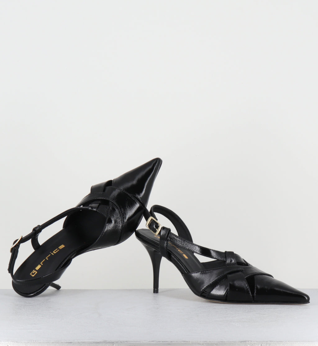 Escarpins bout pointu talon haut cuir noir - IANNA VERLUX NERO