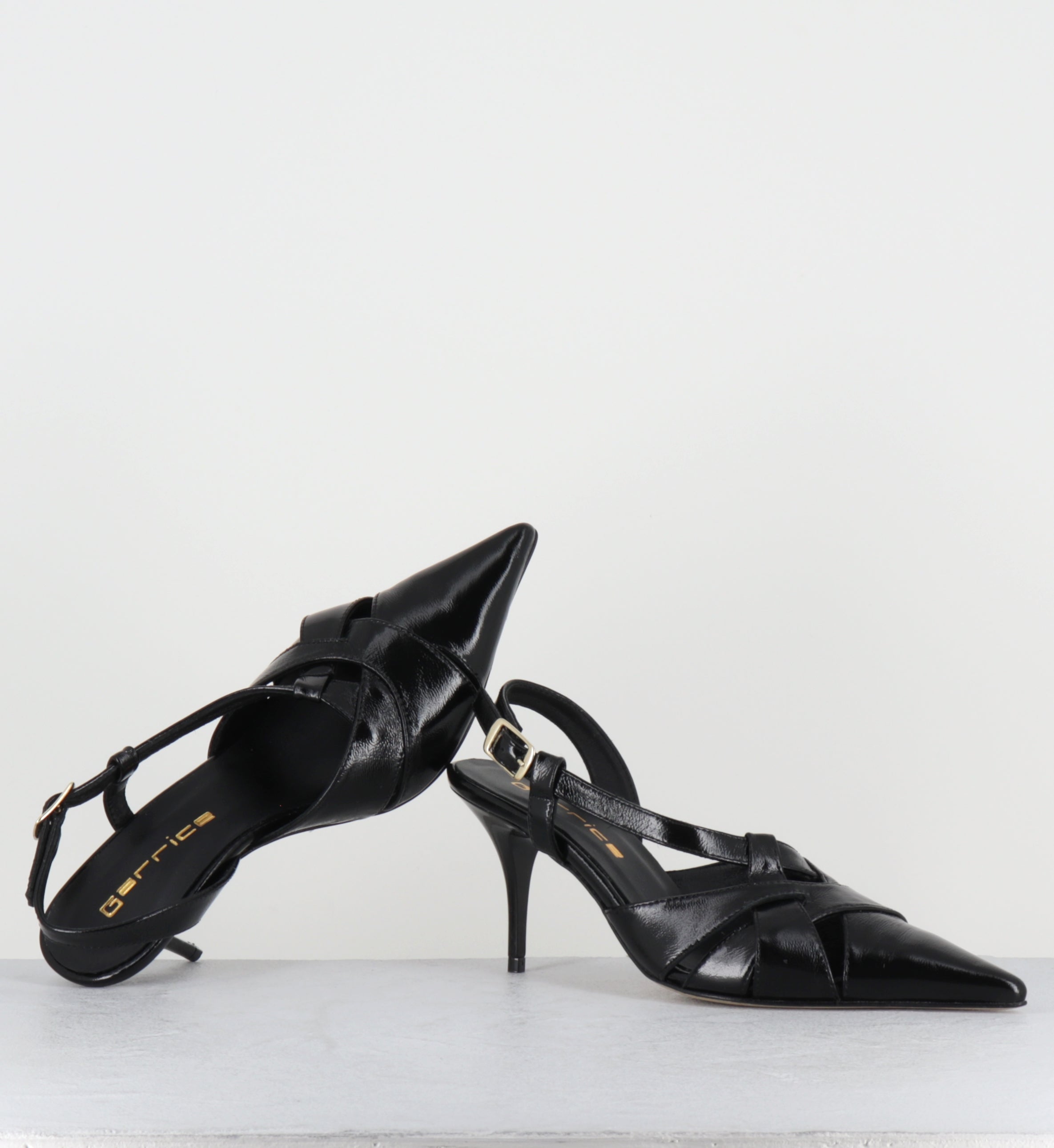 Escarpins bout pointu talon haut cuir noir - IANNA VERLUX NERO